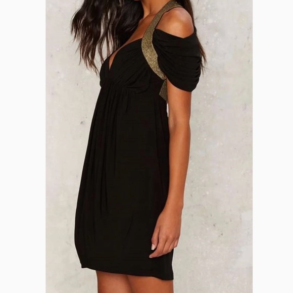 Black Harness Open Back Dress - Picture 2 of 3